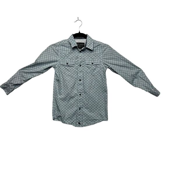 Cody James Woman’s blue/green snap button  slim fit x small - Picture 1 of 15